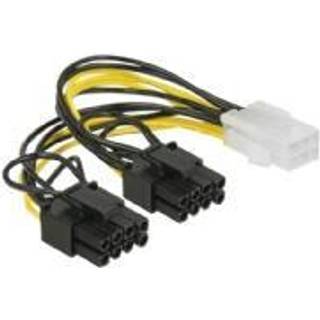 Intern PC strøm adapter - 6-Pin hun til 2 x 8-Pin han - 15 cm