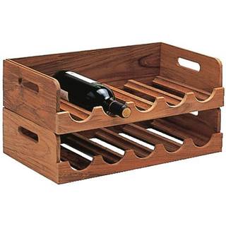 Vinreol båt Roca, teak, 48 x 28 x 11 cm, til 5 flasker