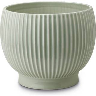 Knabstrup Ripple urtepotteskjuler mintgrøn H16,5 cm