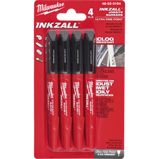 Milwaukee Perm. marker ultra fine set 4 stk (48223154)