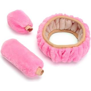 Ratpolstring og dæksel til håndbremse og gearstang Plys Pink