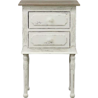 Baxton Studio Anjou traditionel fransk accent natbord medium hvid