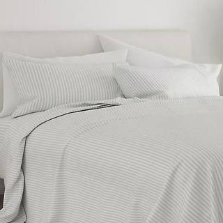 ienjoy hjem præget 4 stykke ark sæt konge stribe hvid