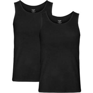Resteröds 2-pak Organic Cotton Tank Top Slim Fit - Black - XX-Large