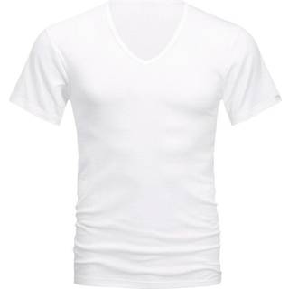 Mey Herren V-Shirt weiß Baumwolle & Mix unifarben