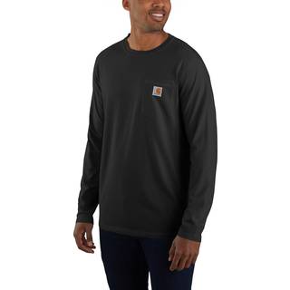 Carhartt Men's Midweight Long-Sleve Pocket T-Shirt Carbon Heather, S