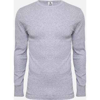 Dovre bomulds T-shirt i grå med rund hals til herre