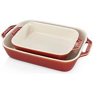 Staub keramik rektangulær bageplade sæt 2 pc rød