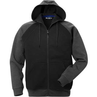 Fristads 124180 Acode hætte sweat jakke 1757 / Arbejdsjakke Sort/grå 3XL