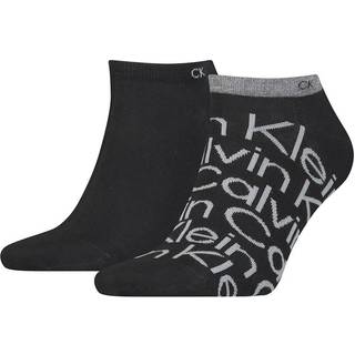 2 Pack Logo Ankle Socks - White - EU 43