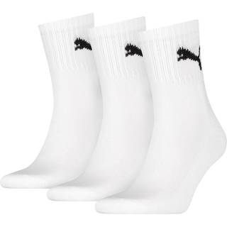 Puma Unisex Short Crew Shirt Socks 3 Pack, White, Size 35-38, Clothing - White - 35-38