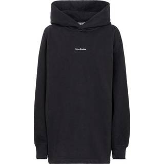 Acne Studios Logo cotton jersey hoodie - black - XXS