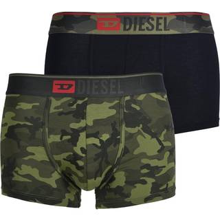 Diesel 2-Pack Camouflage Cotton Boxer Briefs - Black - Khaki