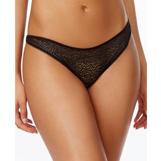 DKNY Modern Lace Trim Thong - Black - Large * Kampagne *