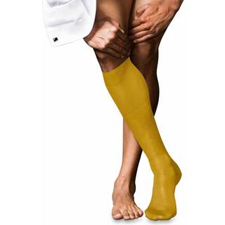 Falke Herren Kniestrümpfe blau Ägyptische Baumwolle unifarben