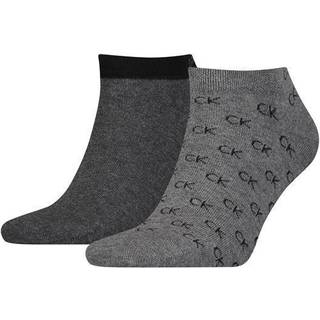 2 Pack Logo Ankle Socks - Calvin Klein - Grey - Men - 43-46 - Grey - EU 43