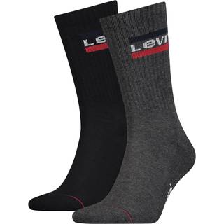 Levis 2-pak Sport Regular Cut Sock - White/Grey - Str 39/42 * Kampagne *