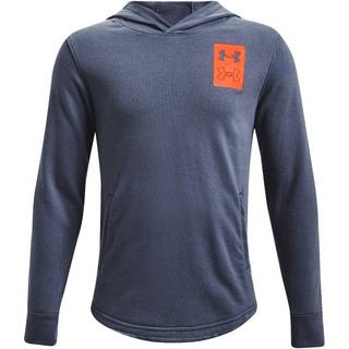 Sweatshirt med hætte Under Armour UA Rival Terry Hoodie-BLK 1370206-001 Størrelse YMD