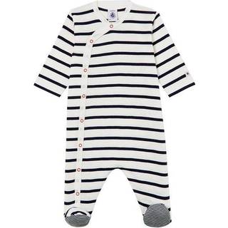 Petit Bateau Hjertemønstret Heldragt Cremefarvet 3 months  Hvid Hjerter 3 måneder  Unisex