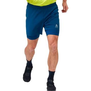 Odlo Zeroweight 5" 2-i-1 Løbeshorts Herre, Str. S - Reflekser & Lommer, Sort