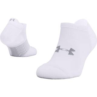 Strømper Under Armour UA ArmourDry Run No Show-WHT 1361164-100 Størrelse M