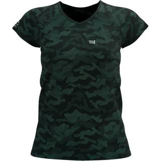 Compressport T-shirt SS Dame - XS, Grøn, Åndbar & Komfortabel Træningstøj til Løb
