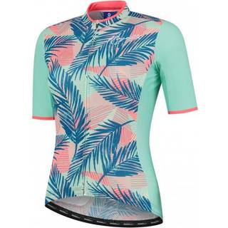 Rogelli Leaf Jersey til Kvinder - Mint/Koral - Størrelse X-Small