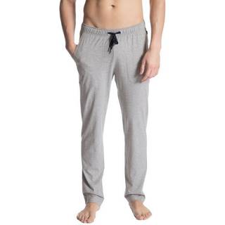 CALIDA Herren Pyjamahose blau Jersey-Baumwolle unifarben