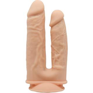 SilexD Model 1 Double Penetration Vibrating Premium Silicone Dual Density Dildo 7" 8" Flesh