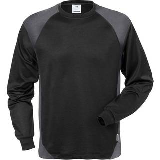 Fristads 129025 Langærmet T-shirt 7071 THV / Arbejds T-shirt Grå/Sort M