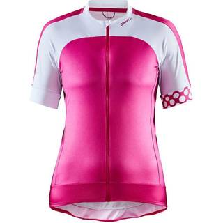 Craft Block Jersey Women Pink/Hvid - Størrelse Small