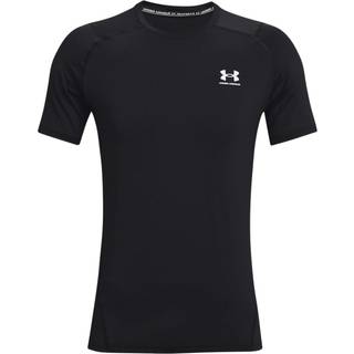 T-shirt Under Armour Hg Armour Fitted SS Tee Black/ White XXL - White - XXL