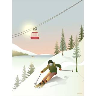 Offpiste Skiing - Plakat 30x40 cm fra ViSSEVASSE
