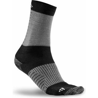 Craft XC Training Sock Black/Dark Grey Melange, Black/Dk Grey Melange, 37/39