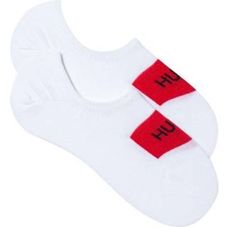 HUGO 2-pak Logo Invisible Sock - White - Str 43/46