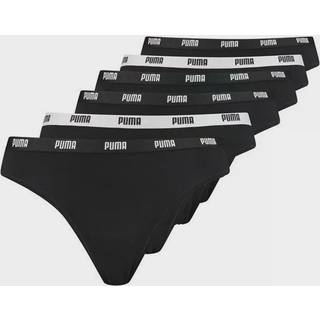 PUMA Women&#39;s Strings 6 pack, Clothing, Black, 3 - Black - 3