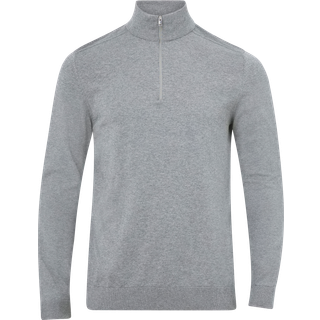 Selected Berg Half Zip Knit Medium Grey Melange