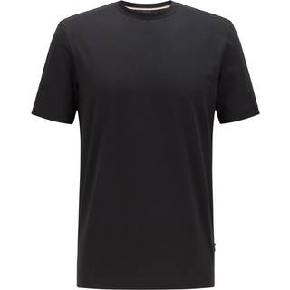 Regular fit T-shirt i bomuldsjersey med ribstrikket krave