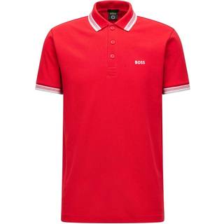 BOSS Green Herren Polo-Shirt rot