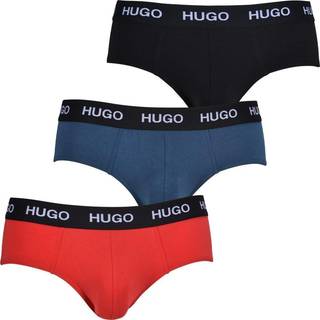 HUGO 3-pak Triplet Brief - Black/Blue - Large * Kampagne *