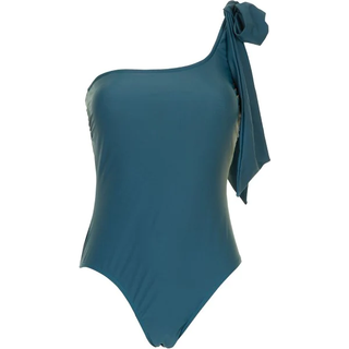 Missya Capri One Shoulder Swimsuit - Darkgreen - 36