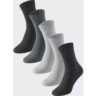 Schiesser 5-pak Women Socks - Grey/Black - Str 35/38