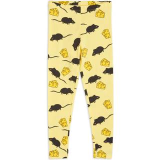 Mini Rodini Leggings Yellow Mouse/cheese