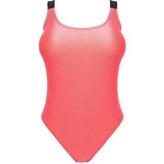Calvin Klein Intense Power Rib Scoop Swimsuit - Coral - Medium * Kampagne *