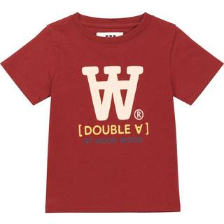 Wood Wood T-shirt Ola Typo Burnt Red