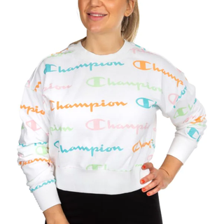Champion American Classics Women Crewneck Print - White Pattern-2 - Large