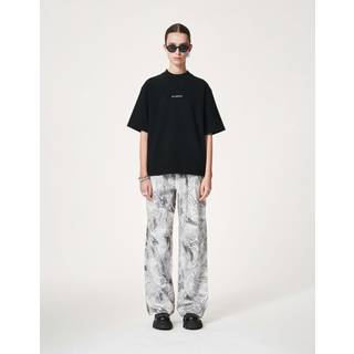 Distressed Logo T-shirt, Sort, XS