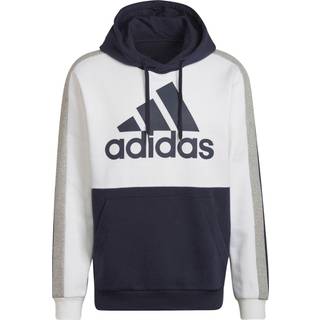 Essentials Colourblock Fleece hættetrøje - White / Scarlet - M
