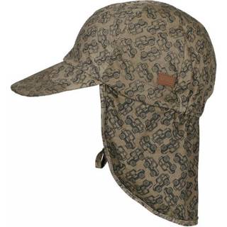 Melton - Cap w/neck & tie w/print UV30 - Safari Green - 47 (9/12 mdr.)