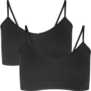 Pieces - Pcsymmi Top 2-pack - Undertøj til damer og piger - Black Detail: Pack - L/XL
